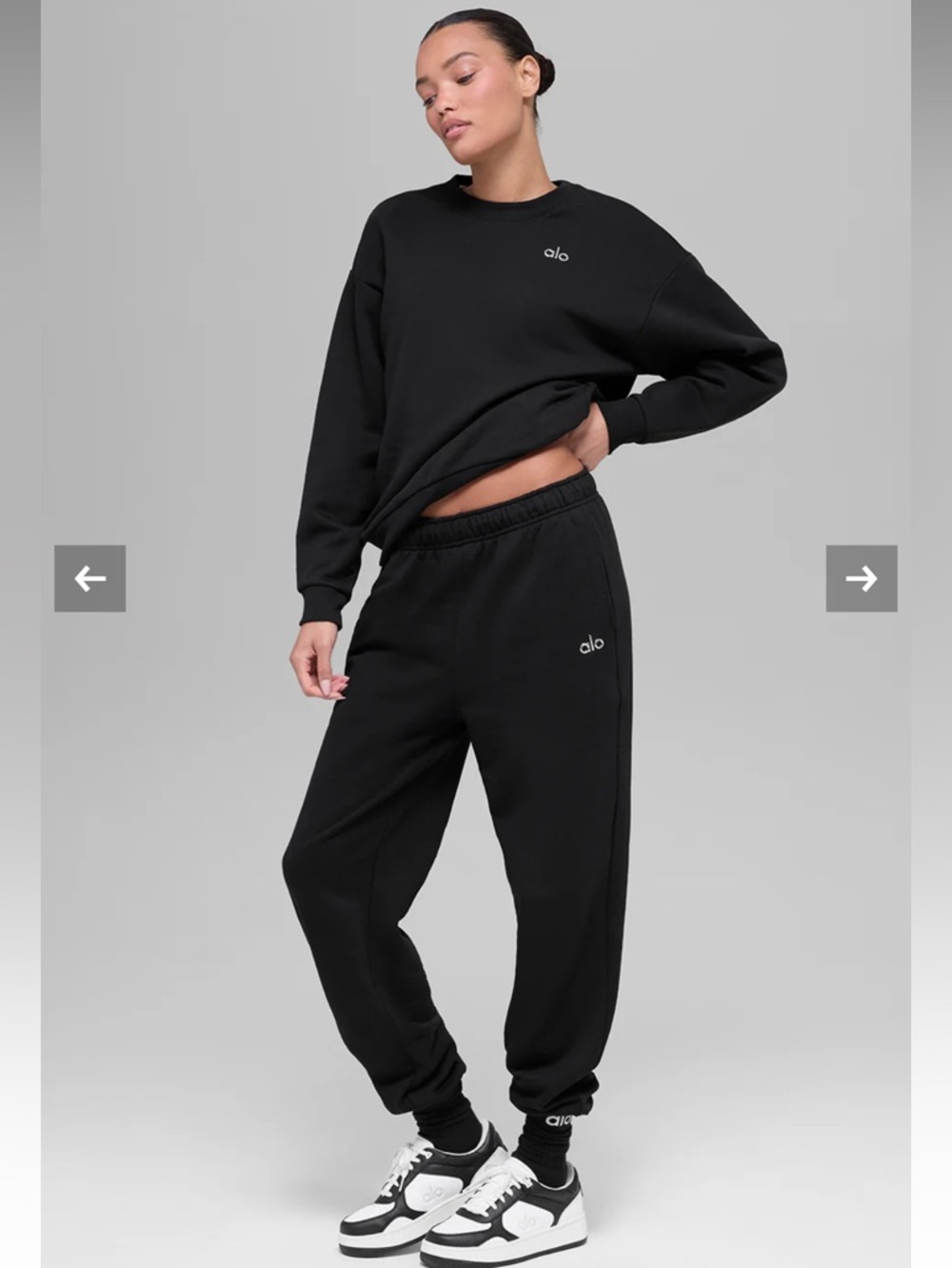 NWT ALO Yoga Accolade Sweatshirt in Black Size Small - Picture 5 of 11